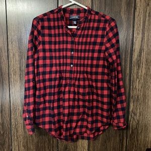 Women’s Size 6 Land’s End Long Sleeve Flannel Pullover Preowned